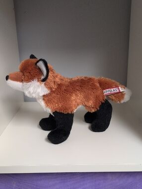 Douglas Bushy The Red Fox Plush 11" Collectible Soft Douglas Fox Red White Black